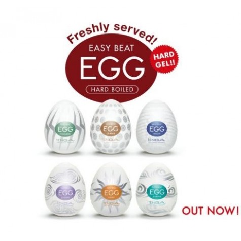 Набор из 6 мастурбаторов Tenga EGG Regular Strength с различным рельефом